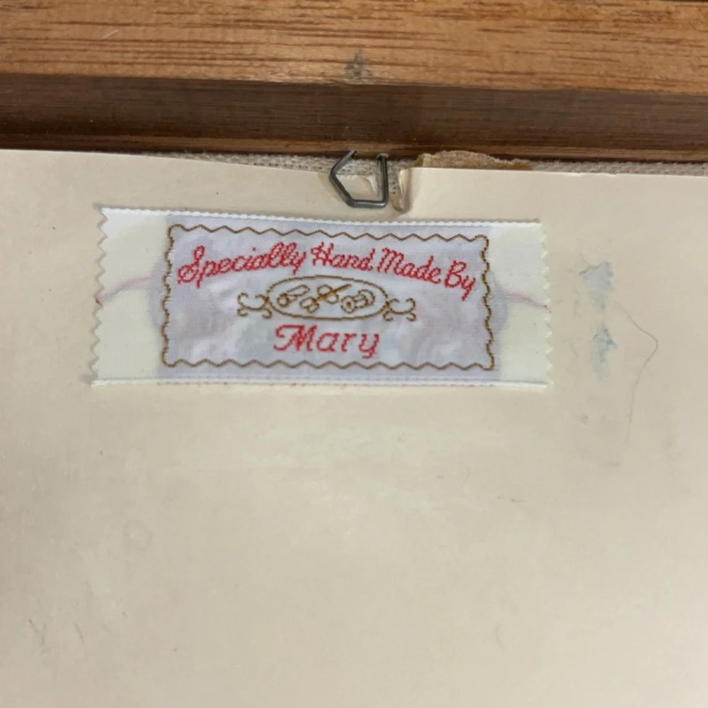 Handmade Vintage Nursury Animals‎ Crewel Embroidery on Muslin - Picture 9 of 11